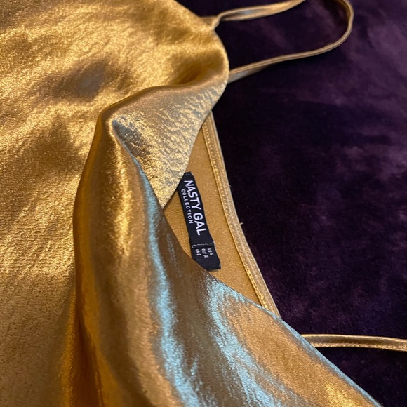 Gold Nasty Gal Top - Picture 1 of 3